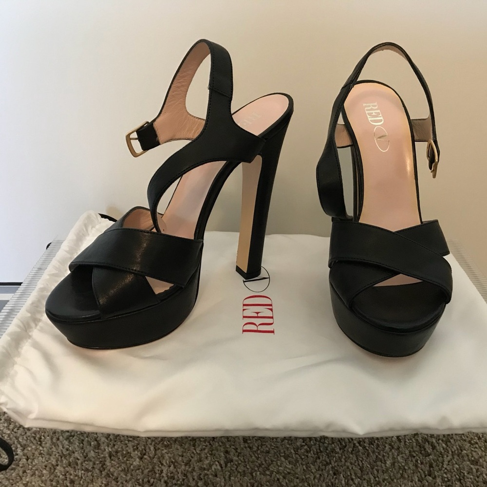 **SOLD**RED Valentino Black Platforms
